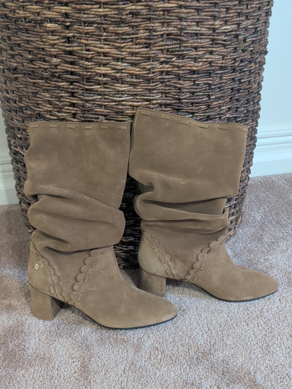 Fairfax And Favor Bakewell Slouch Boot In Tan Size 39